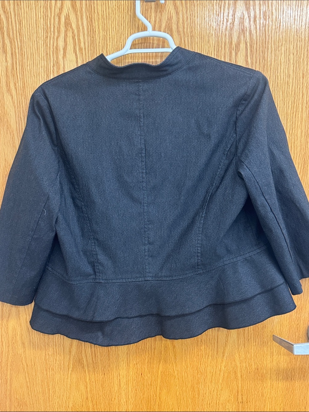 Dress Barn Black Military-Style Button Front Blazer - Picture 6 of 6